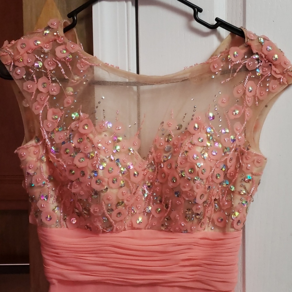 Coral prom dress/ evening gown